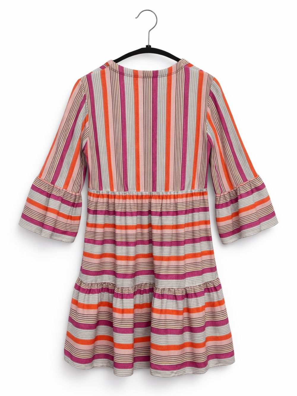 Boden Linen Dress Women 8 Tiered Bell Sleeve Cottagecore Relaxed A-Line Boho
R - Picture 4 of 17
